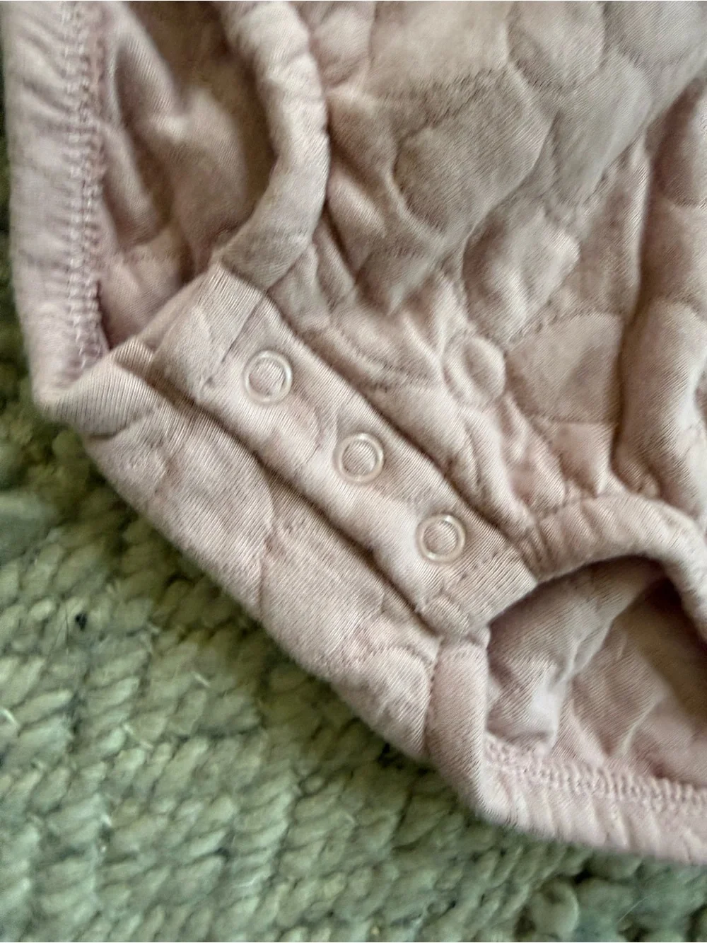 Carter's Dusty Pink Quilted Long-Sleeve Baby One-Piece 12 months flower nwt